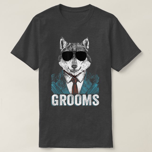 Grooms Wolfpack Bachelor Party Trauzeugen Wedding  T-Shirt (Design vorne)