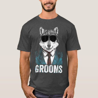 Grooms Wolfpack Bachelor Party Trauzeugen Wedding T-Shirt