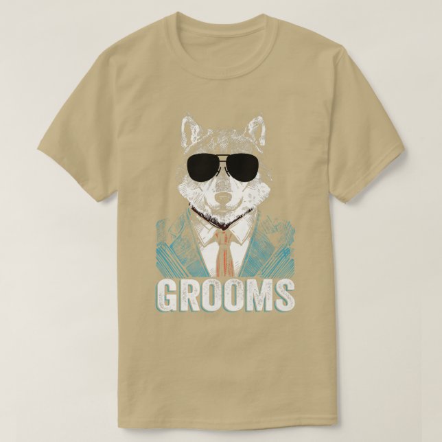 Grooms Wolfpack Bachelor Party Trauzeugen Wedding  T-Shirt (Design vorne)