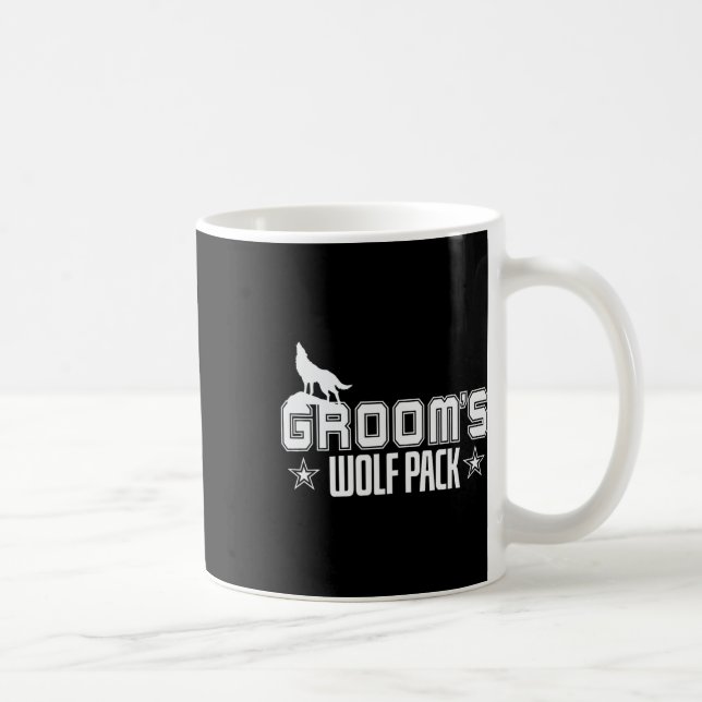 Groom's Wolfpack Men Bachelor Party Kaffeetasse (Rechts)