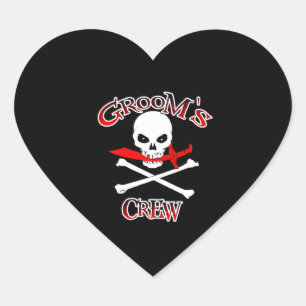 Groomsche Crew Herz-Aufkleber