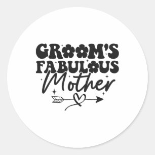 Groomsche großartige Mama der Groowy Runder Aufkleber