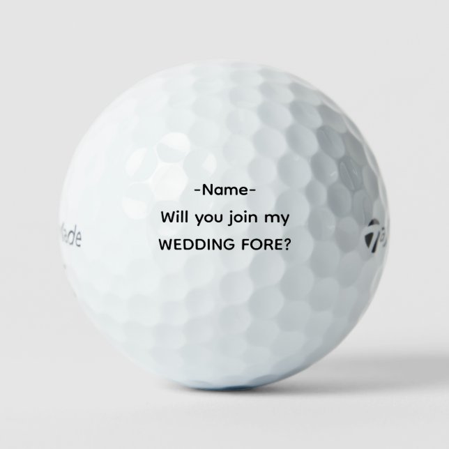 Groomsman Proposal Funny PAR TEE Favors Golf Balls Golfball (Vorderseite)