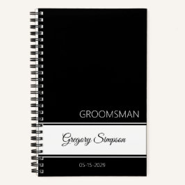Groomsman Thank You Journal Classic Name Notizbuch