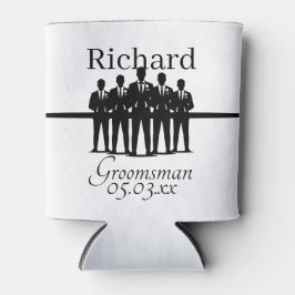 Groomsman Wedding Suited Squad Silhouette Name Dosenkühler