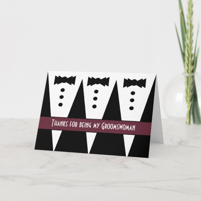 Groomswoman Danke - Three Tuxedos (Vorderseite)