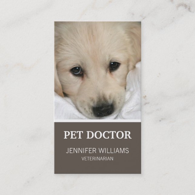 Groon Dog Doctor Business Card Visitenkarte (Vorderseite)