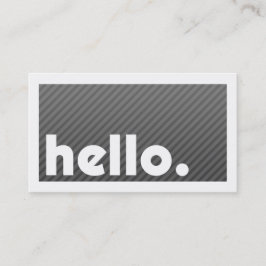 Groon HELLO Black Stripes Company Visitenkarte