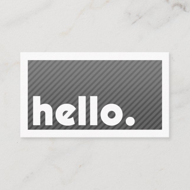 Groon HELLO Black Stripes Company Visitenkarte (Vorderseite)