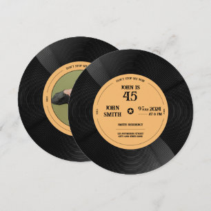 Groove in Celebration: Vinyl Record Birthday Einladung