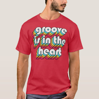 Groove ist im Herzen der 90er Jahre Texte Typograf T-Shirt