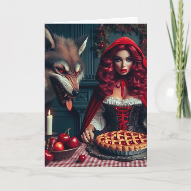 Groove Little Red Big Bad Wolf Geburtstag Karte (Vorderseite)