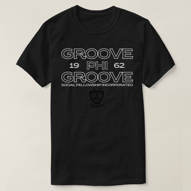Groove Phi Groove Outlined Font T-Shirt (Design vorne)