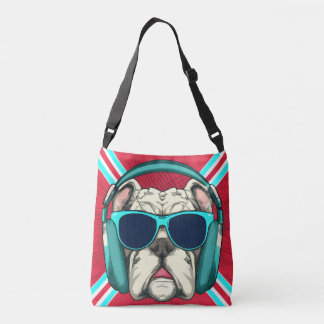 Groove Pup Mehrdruck Cross Body Bag Tragetaschen Mit Langen Trägern