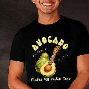 Groove Retro Avocado Fruit Healthy Eating AI Art T-Shirt