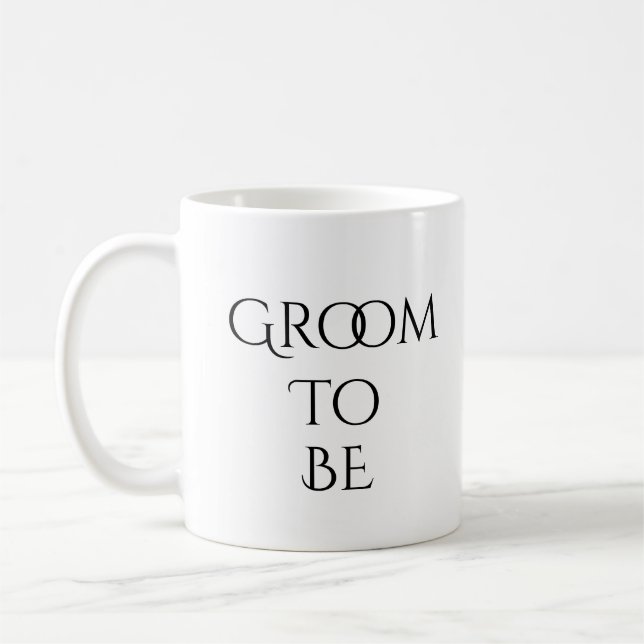 Groove to Be White mit Black Typografy Kaffeetasse (Links)
