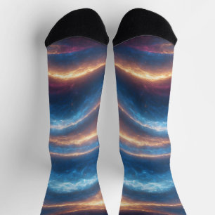 Groove Waves 70er Psychedelic Line Muster Socken