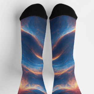 Groove Waves 70er Psychedelic Line Muster Socken