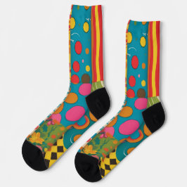 Groove Waves 70er Psychedelic Line Muster Socken