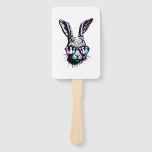 Groovi Rabbit Sonniges Gesicht mit Sonnenbrille Os Fächer