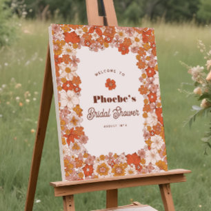 Groovie Hippie Floral Brautparty Locarno Poster