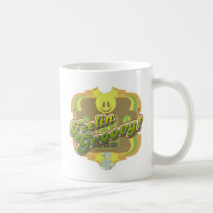 Groovig fühlender Siebziger-Jahre-Slogan Kaffeetasse