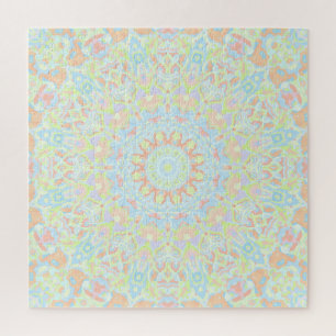 Groovige Boho Trippy Quirky Farbige Pastell Mandal Puzzle