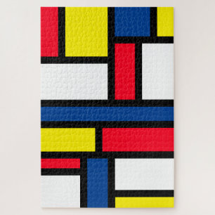 Groovige farbenfrohe moderne abstrakte Kunst im Mo Puzzle