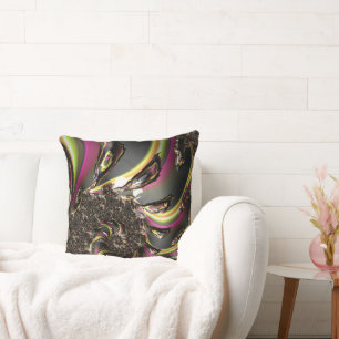 Groovige farbenfrohe trippige funky spiralisierend kissen