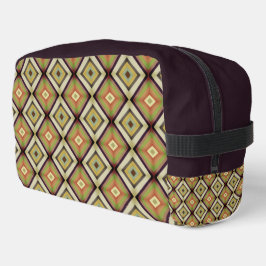 Groovige geometrische warme Töne  Waschbeutel