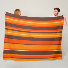 Groovige gestreifte Vintage Retro Streifen Fleecedecke