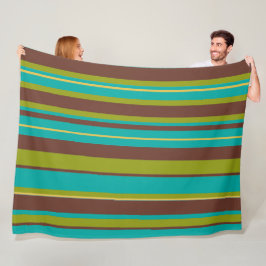 Groovige gestreifte Vintage Retro Streifen Fleecedecke