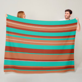 Groovige gestreifte Vintage Retro Streifen Fleecedecke