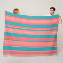 Groovige gestreifte Vintage Retro Streifen Fleecedecke