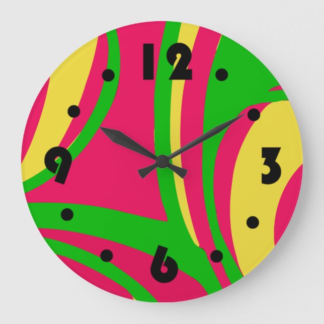 Groovige psychedelische Wanduhr (Vorderseite)