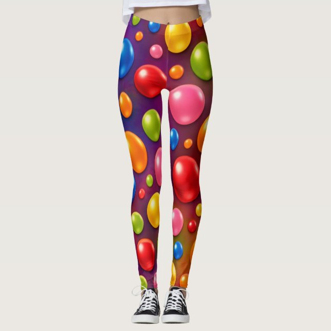 groovige Punkte  Leggings (Vorderseite)