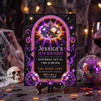 Groovige Purple Disco-Geist Sweet 16 Einladung