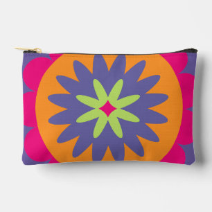 Groovige Retro-Botanik-Muster-Kunst Zubehörtasche