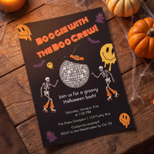 Groovige Retro-Disco-Halloween-Party-Einladung Einladung