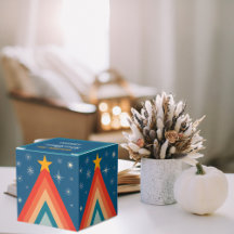Groovige Retro Vintage Blaue Tannen-Weihnachtsfeie