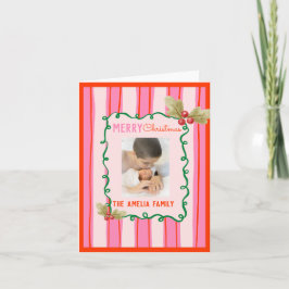Groovige Weihnachts-Doodle-Foto Feiertagskarte