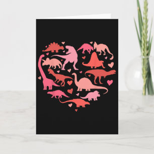 Grooviger Dinosaurier Liebe Herz T Rex Valentinsta Karte