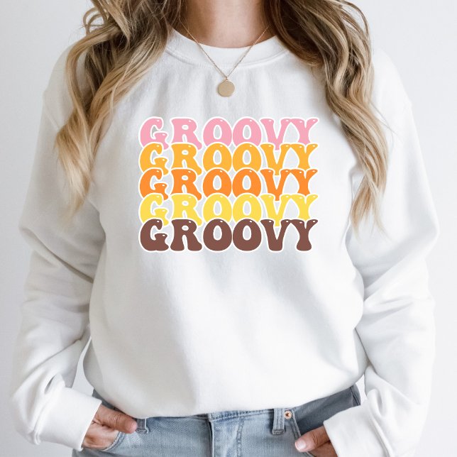 Grooviger Retro-Pullover Sweatshirt (Von Creator hochgeladen)