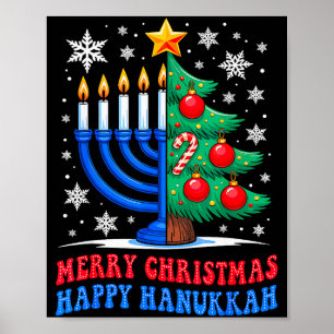 Grooviges Fröhliches Chrismukkah Frohe Weihnachten Poster