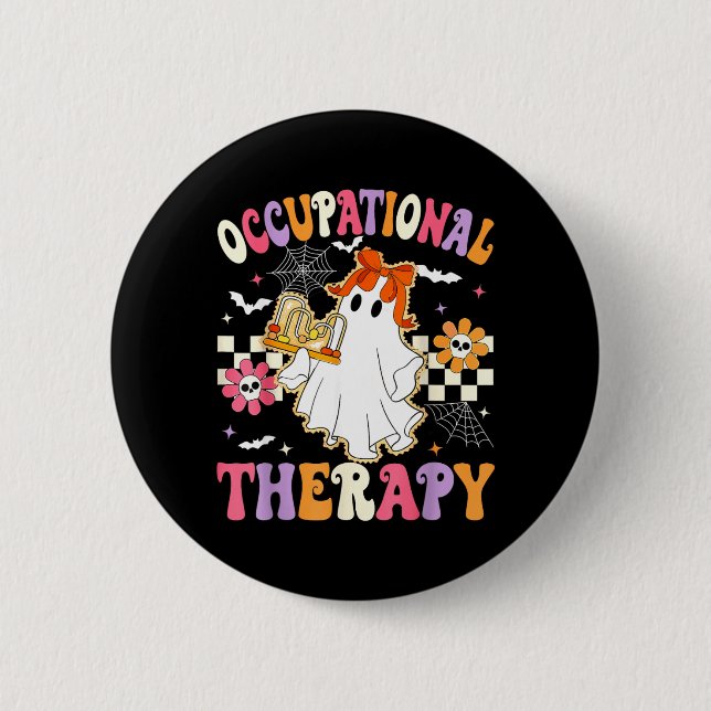 Grooviges Leben eines OT Ergotherapeuten Geistes Button (Vorderseite)