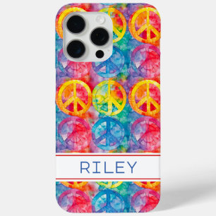 Grooviges Retro-Hippie-Friedenszeichen Personalisi Case-Mate iPhone Hülle