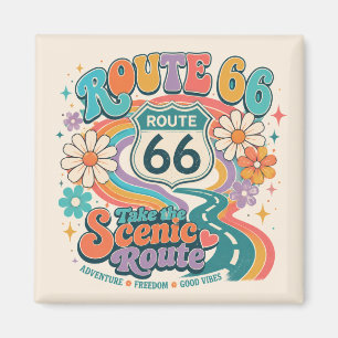 Grooviges Retro-Mother-Road-Andenken Magnet
