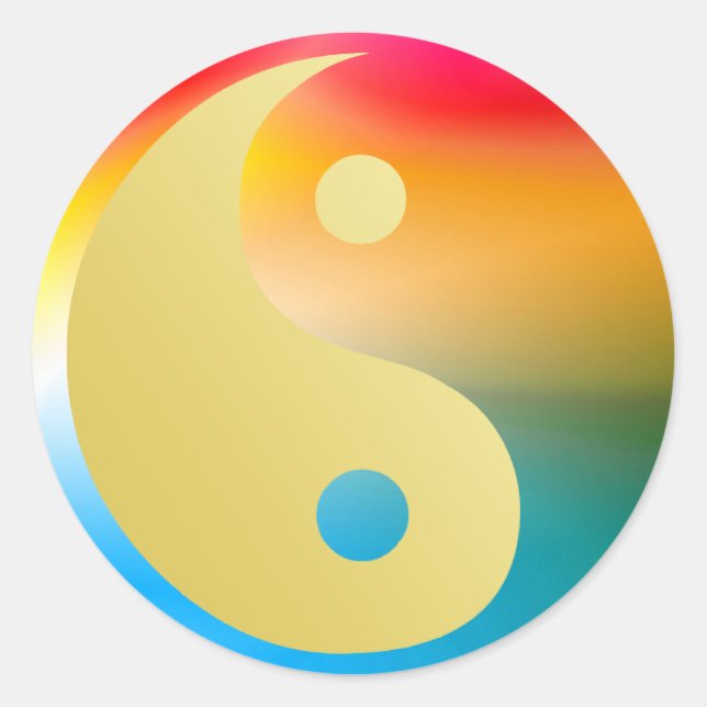 Groovin' Yin und Yang Sticker (Vorderseite)