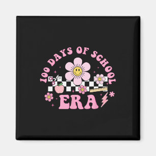 Groovy 100 Days of School Ära Blume 100th Day Tea Magnet