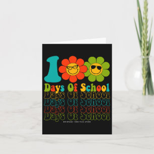 Groovy 100 Days of School Student Lehrer Kinder Hi Karte